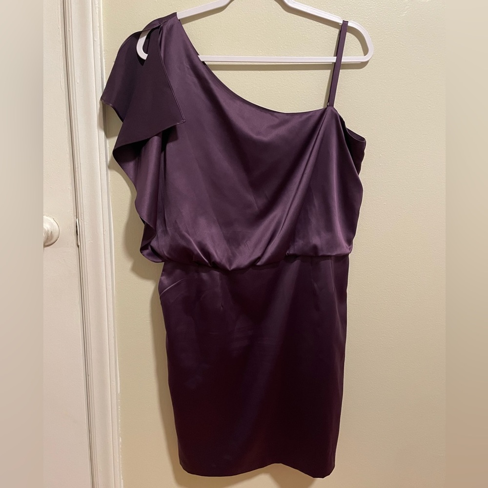 Jessica Simpson One-Shoulder Purple Mini Dress